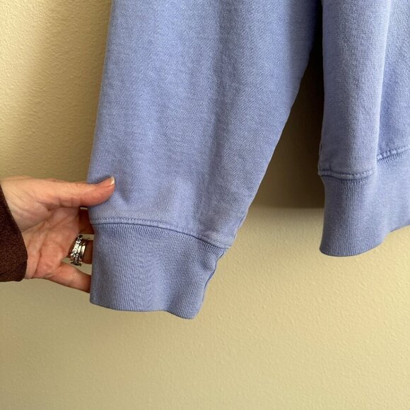 Sporty & Rich Unisex Crewneck Sweatshirt Size L Periwinkle Thick Cotton Blank - Picture 3 of 6